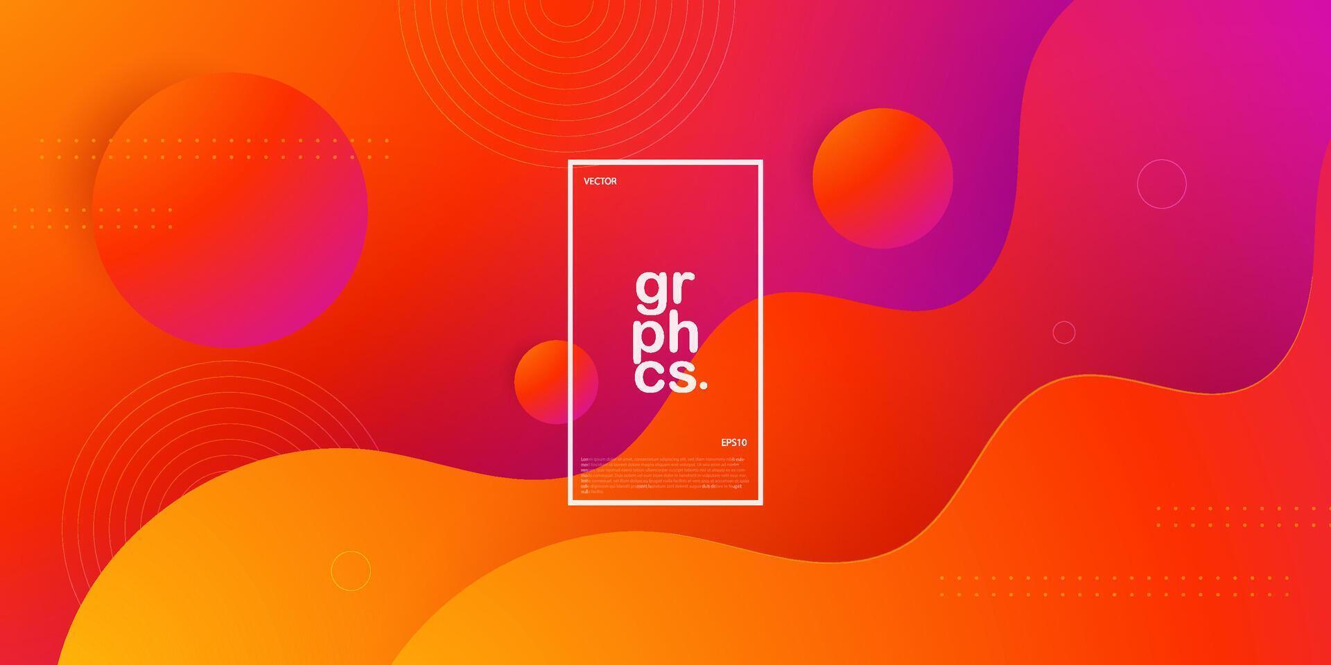 Modern dynamic orange and purple gradient textured background design in 3D style with orange color. Eps10 vector