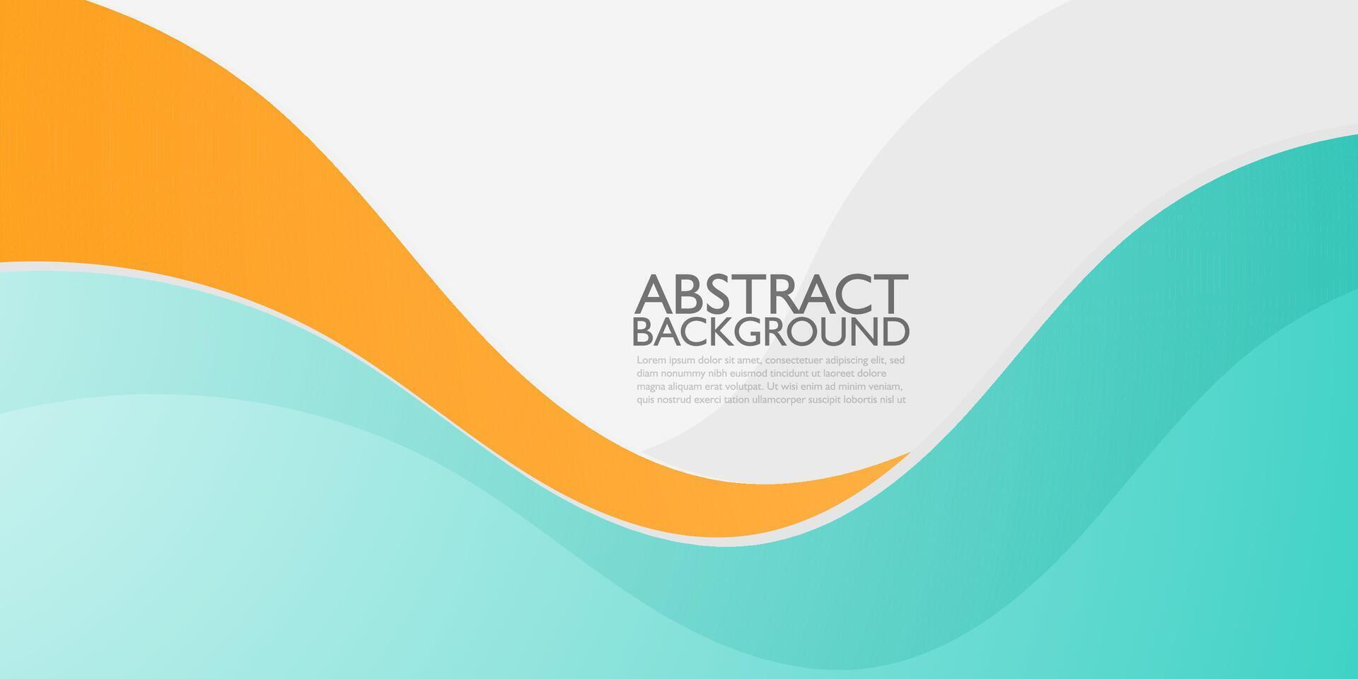 Bright green and orange geometric square business banner design. Creative banner design with overlap shapes and lines for template. Simple bright white horizontal banner. Eps10 vector