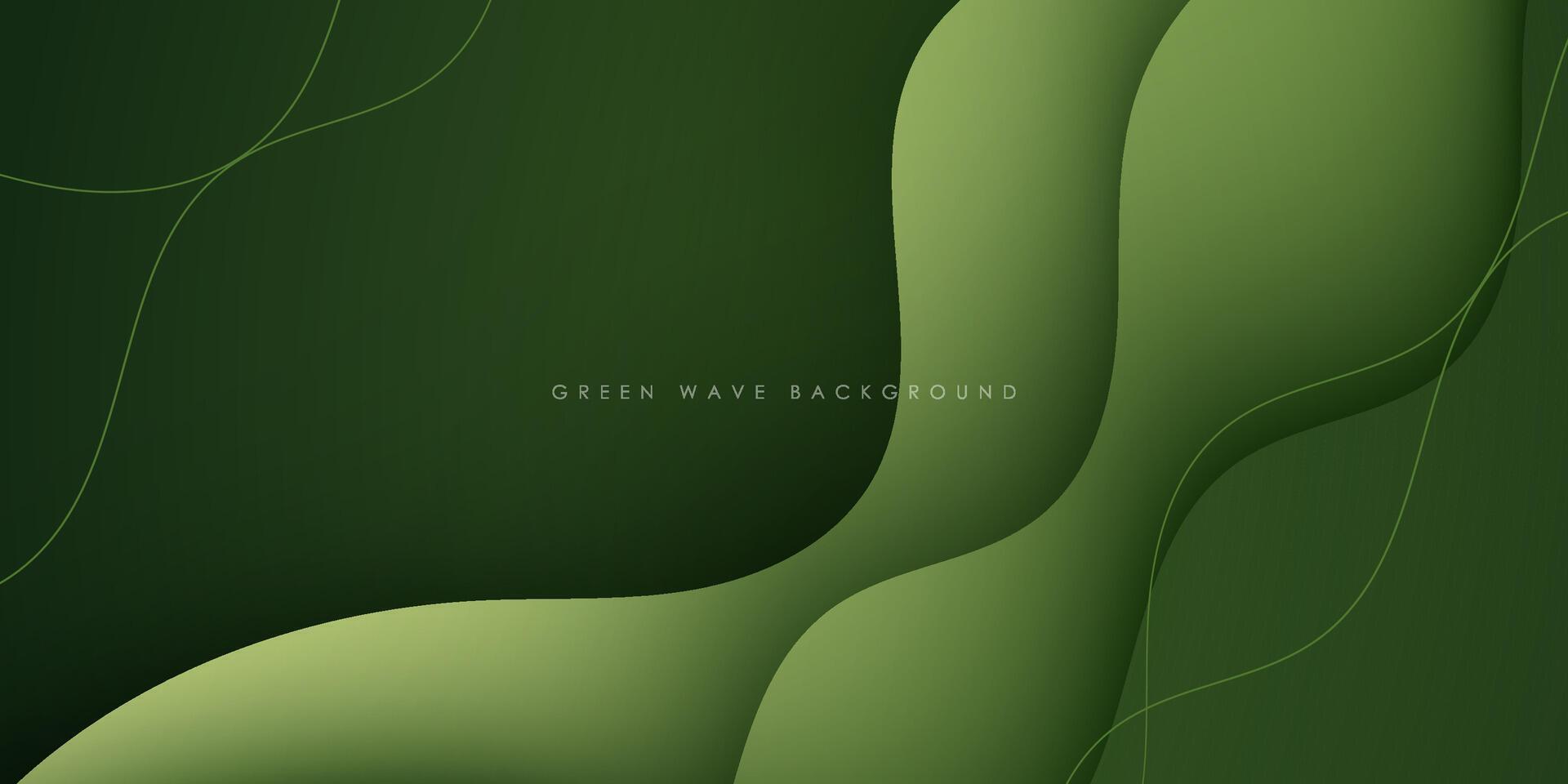 oscuro verde ola antecedentes con sencillo forma y líneas modelo. sencillo ola verde diseño. moderno geométrico formas concepto. eps10 vector