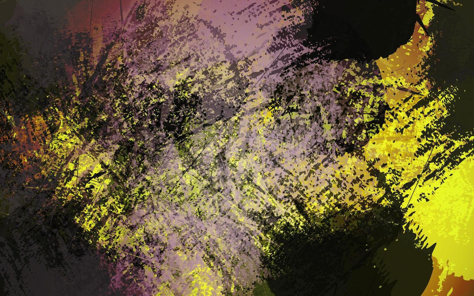 fondo de color negro y amarillo de textura grunge abstracta vector