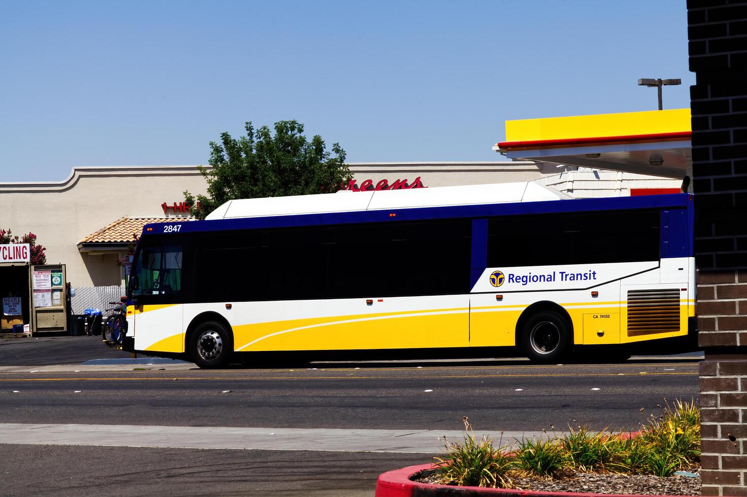 Sacramento, CA, 2012 - Regional Transit Bus At Stop photo