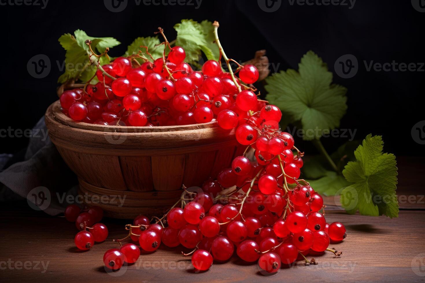 AI generated Red currant berries. Generate Ai photo
