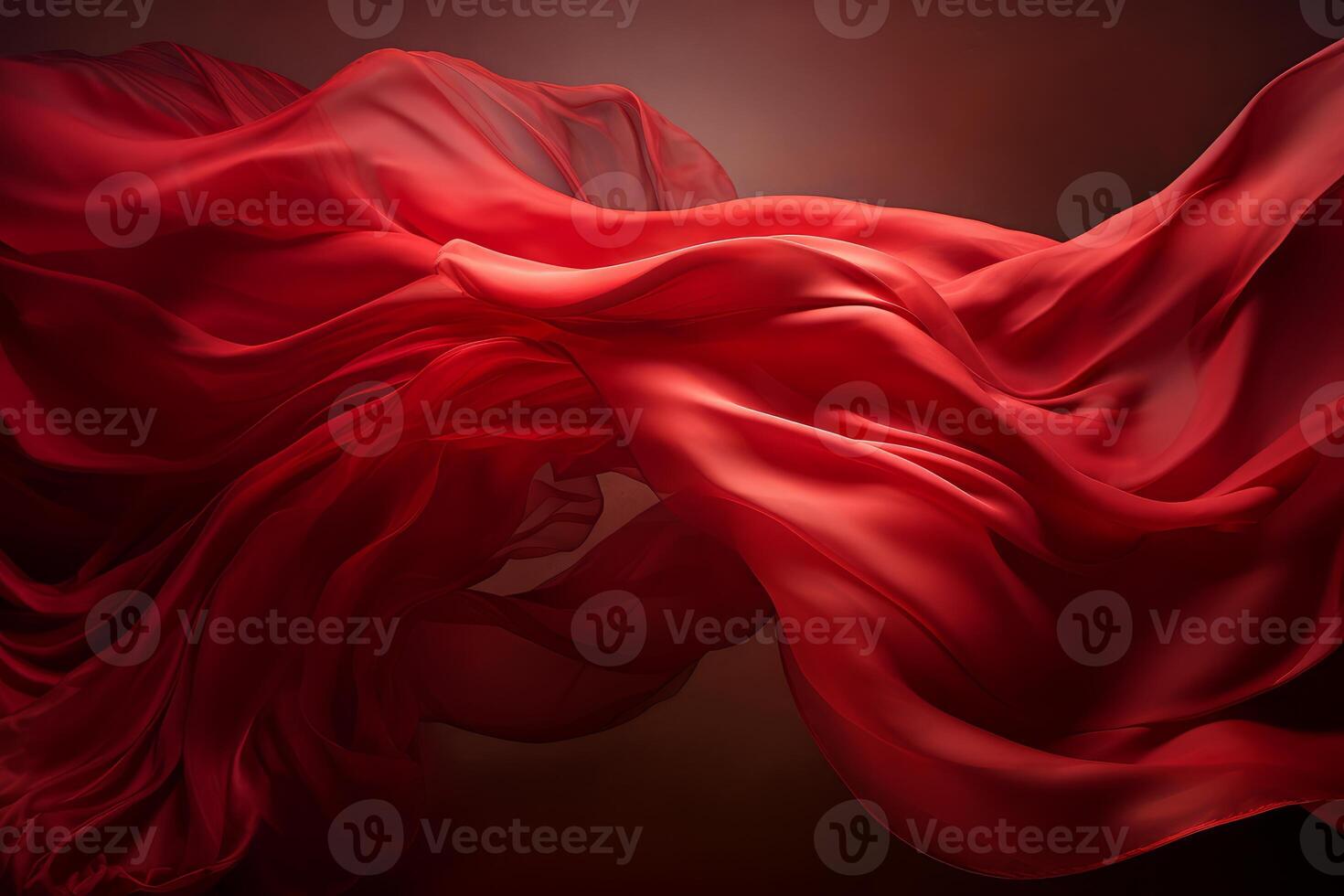 AI generated Red silk texture background. Generate Ai photo