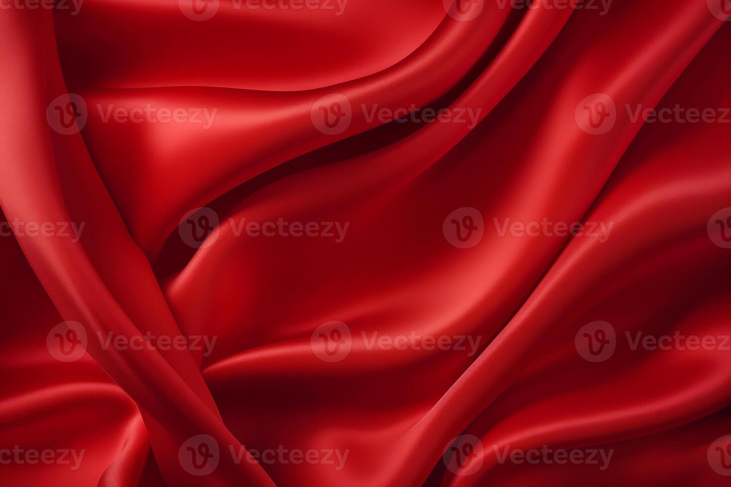 AI generated Red silk background. Generate Ai photo
