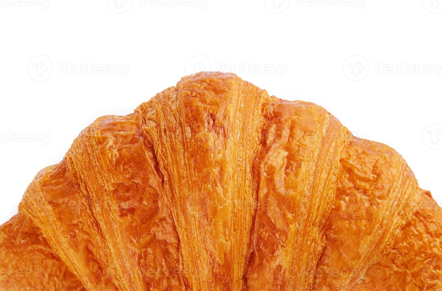 croissant aislado sobre un fondo blanco foto