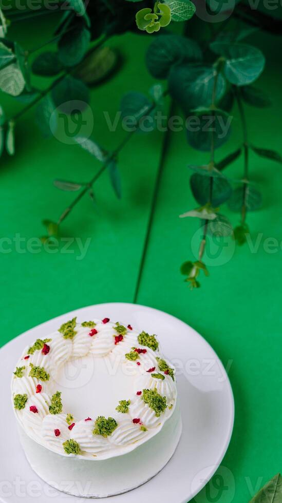 turco maras vainilla hielo crema con pistacho polvo foto