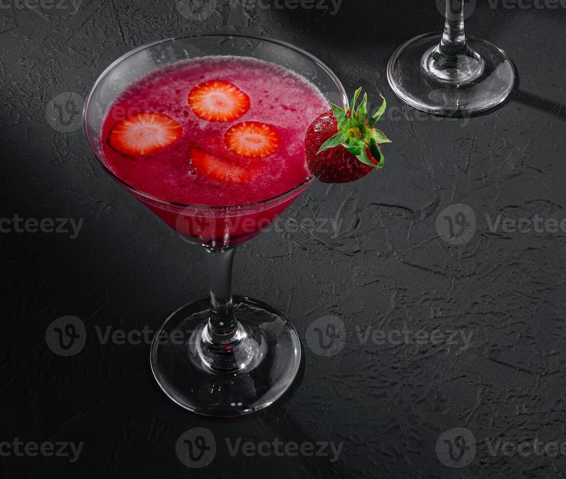 martini glass of red alcohol drinks photo