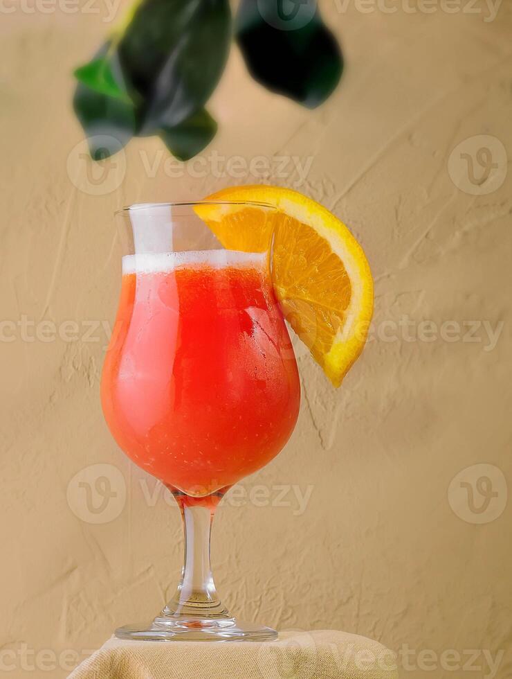 red tropical cocktail photo