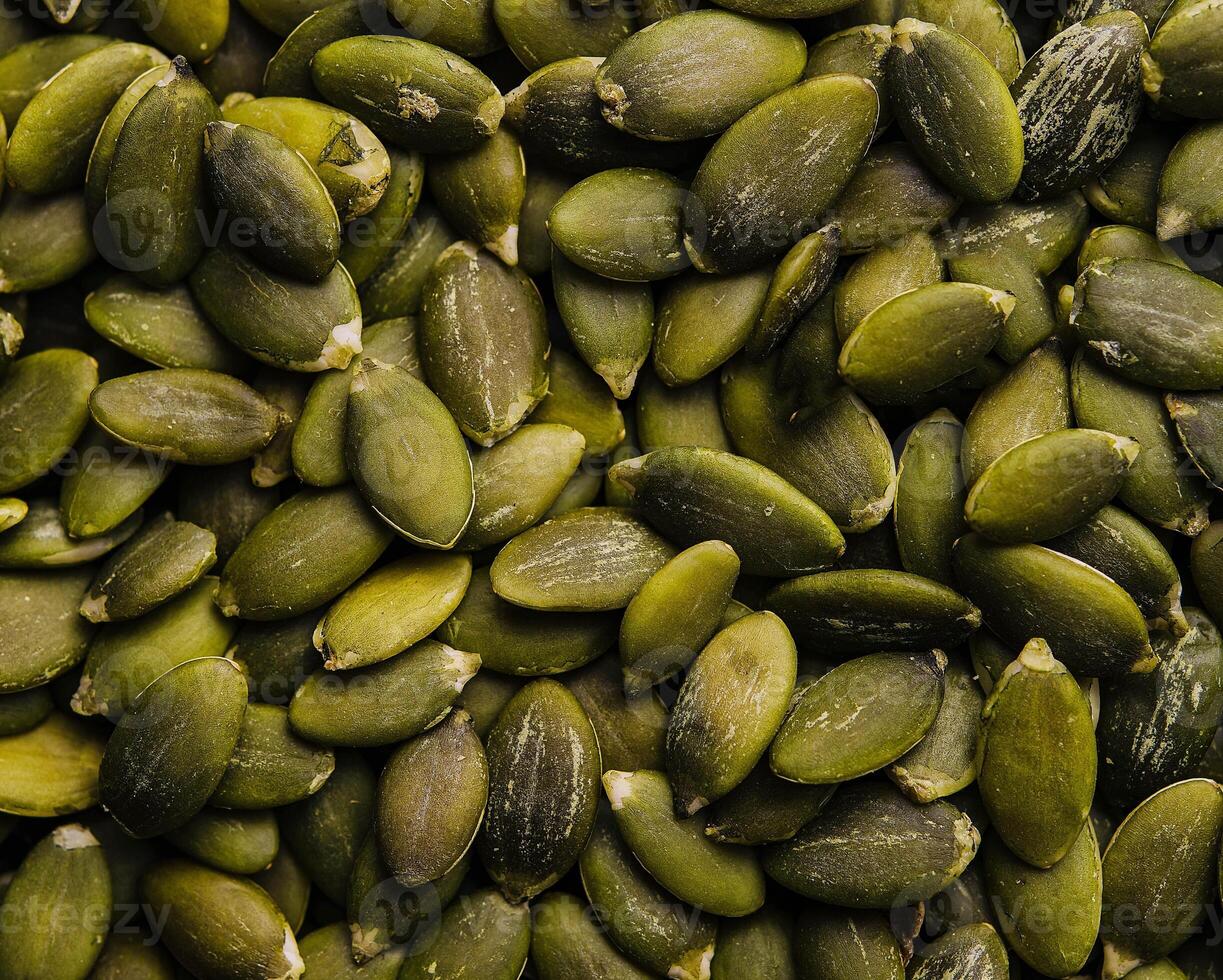 Close up of the pumpkin seeds photo