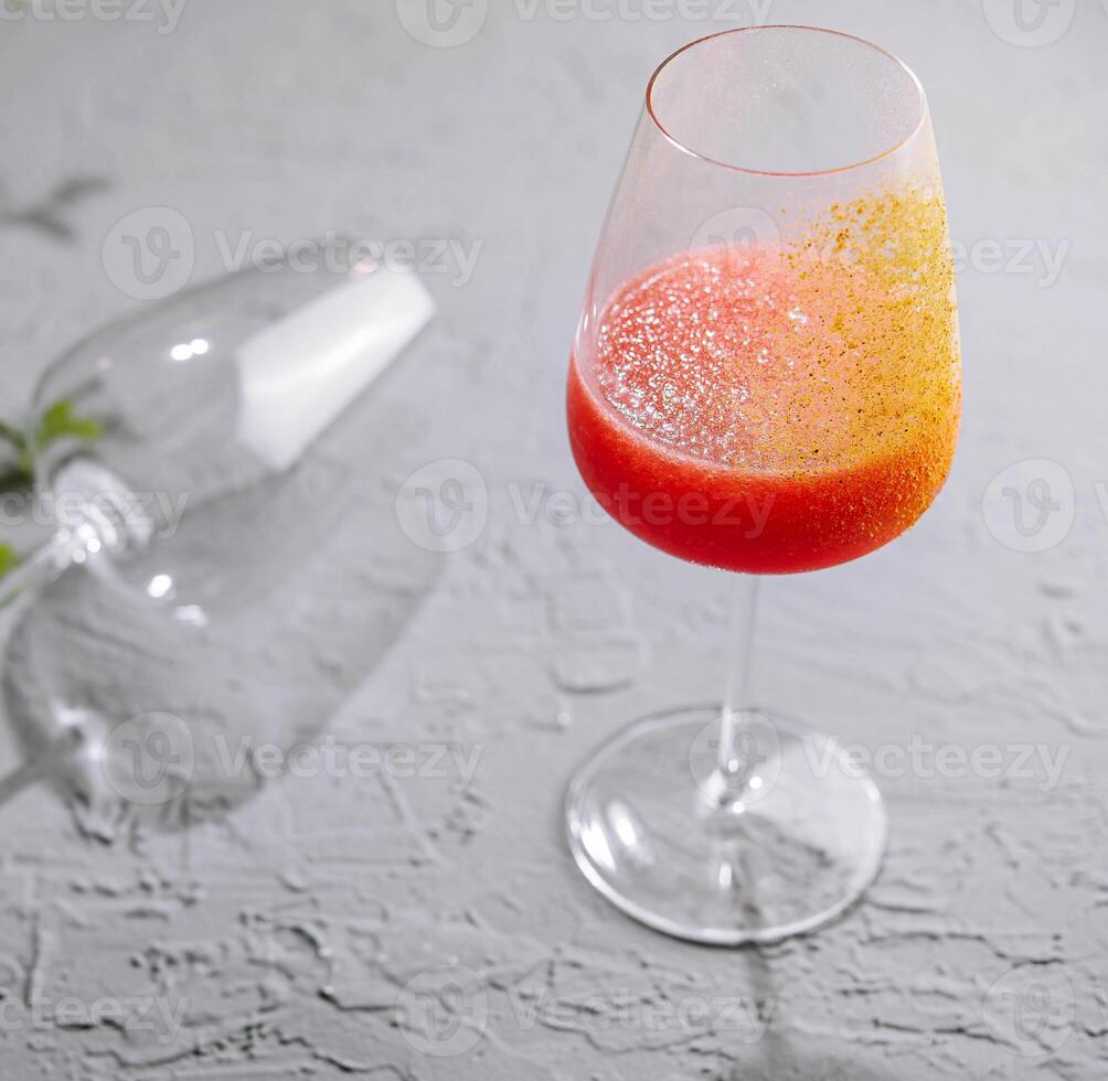 Red Cocktail in glass photo