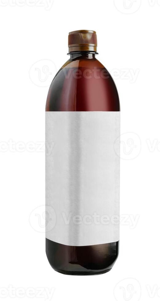 olive oil in a bottle on a white background photo