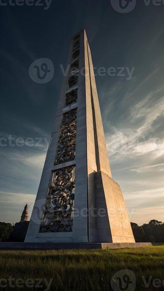 ai generado majestuoso monumentos histórico puntos de referencia en pie orgulloso foto