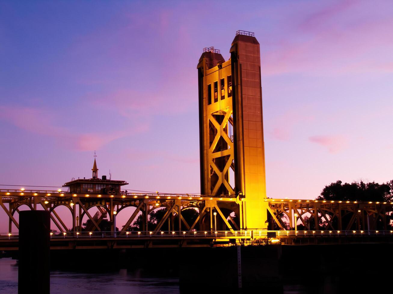 Sacramento, CA, 2007 - Early Evening Tower Bridge Sacramento California photo