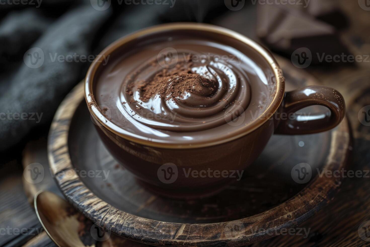 AI generated cup of hot chocolate. generative ai photo