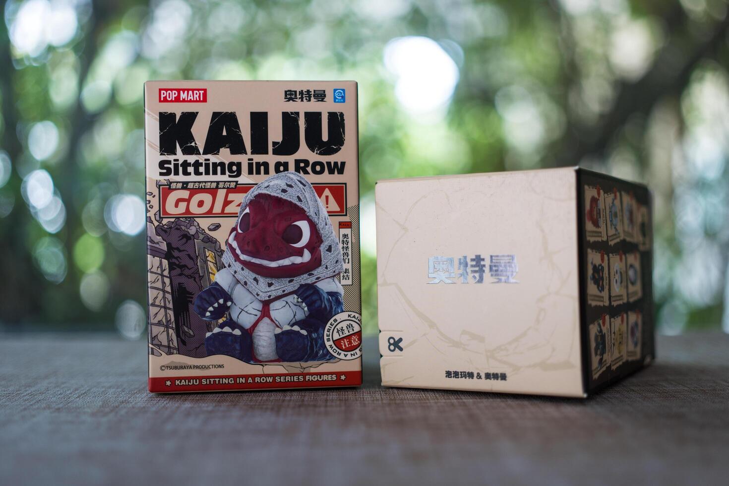 Bangkok, Thailand - March 9, 2024 POP MART KAIJU Sitting in a Row Series Figures, series mystery box form POPMART photo