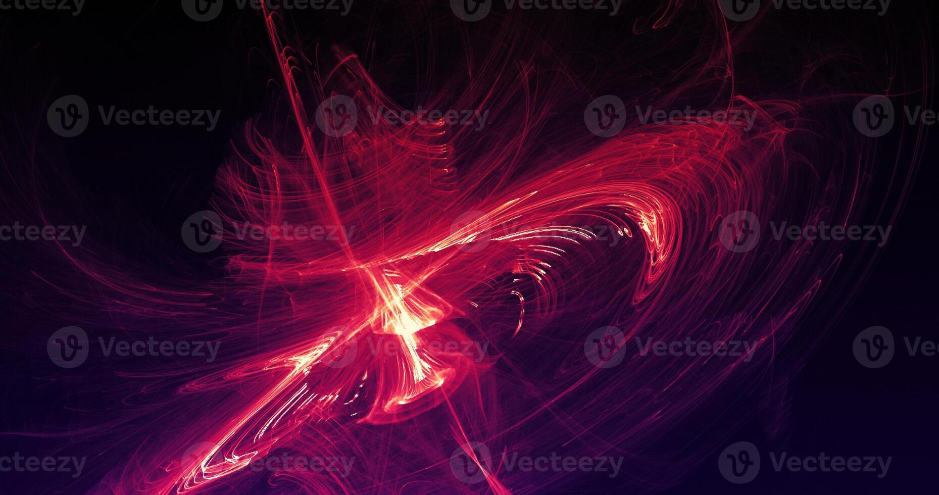Abstract Red Yellow Purple Lines Curves Particles photo