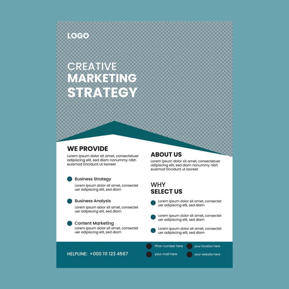 flyer template design vector