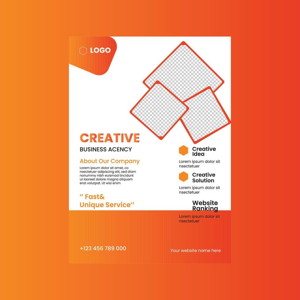 flyer template design vector