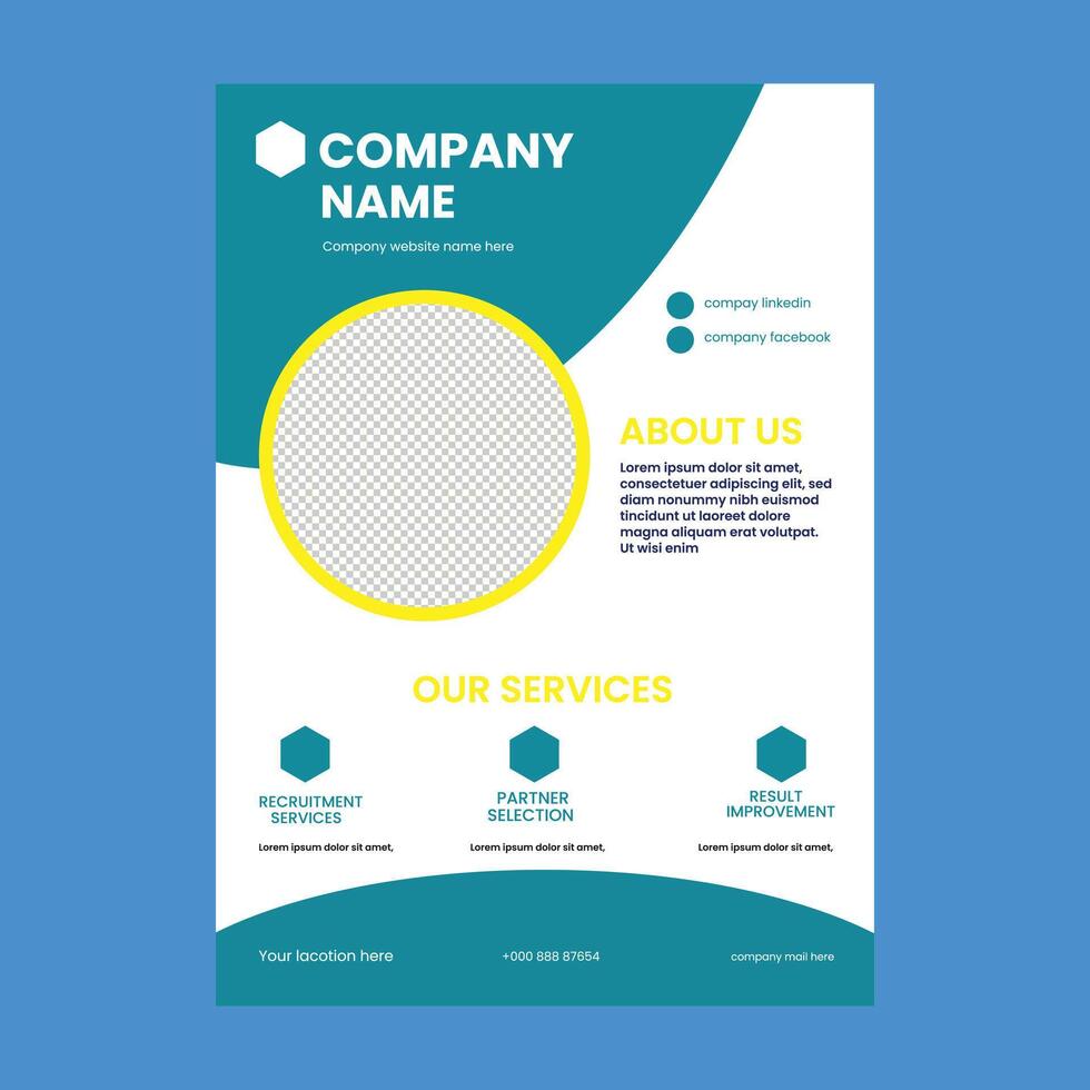 flyer template design vector