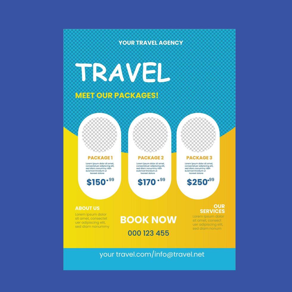 flyer template design vector