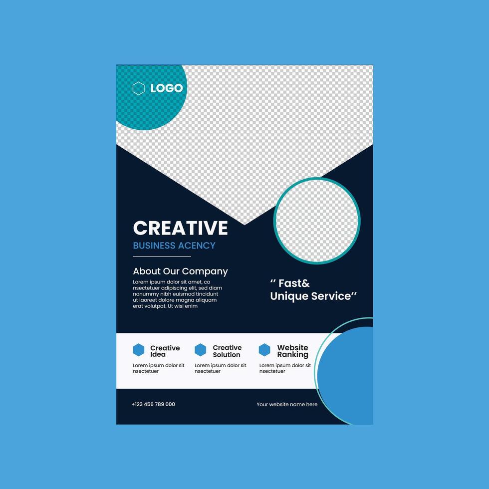 flyer template design vector