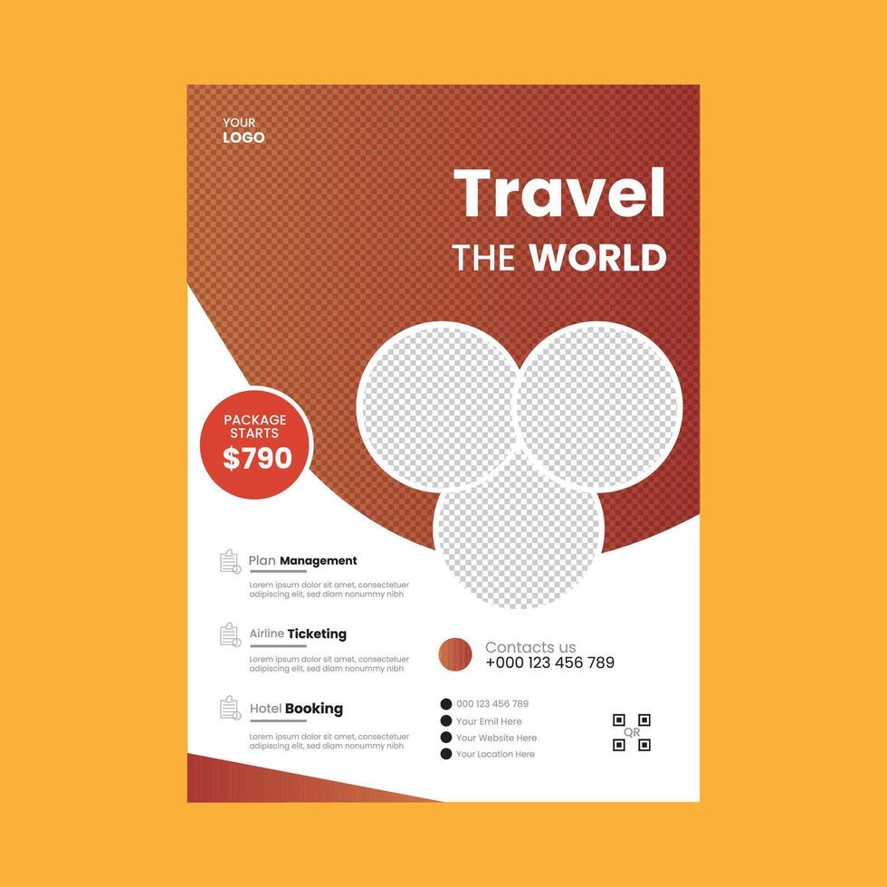 flyer template design vector