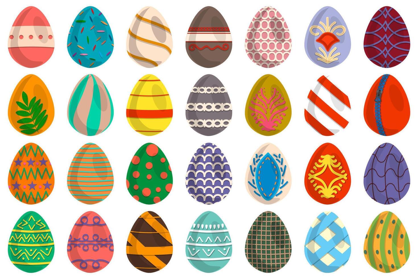 Illustration on theme celebration holiday Easter with hunt colorful bright eggs vector