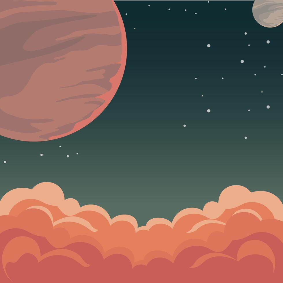 Sky background full of clouds, Illustrator drawing vector