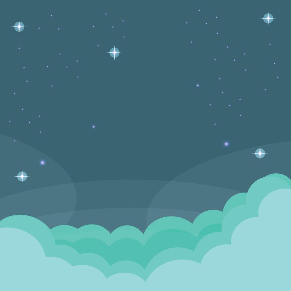 Sky background full of clouds, Illustrator drawing vector