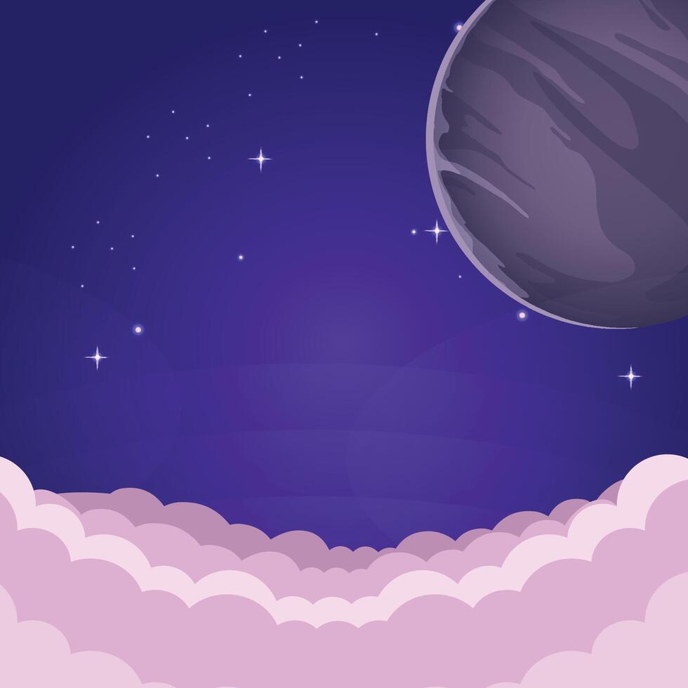 Sky background full of clouds, Illustrator drawing vector