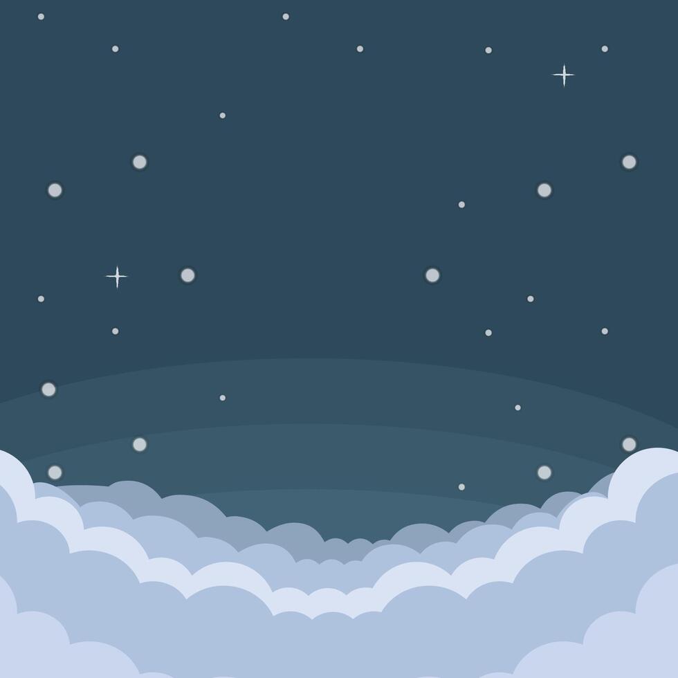 Sky background full of clouds, Illustrator drawing vector
