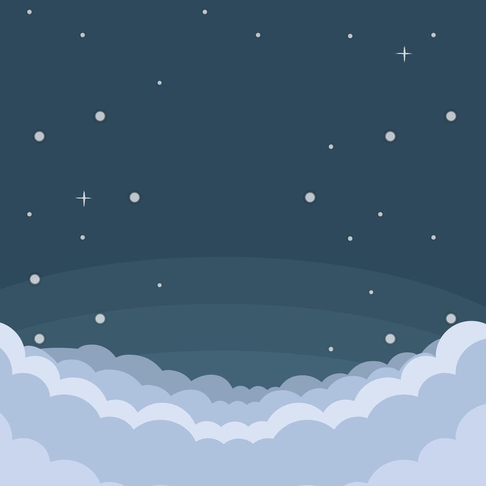 cielo antecedentes lleno de nubes, ilustrador dibujo vector