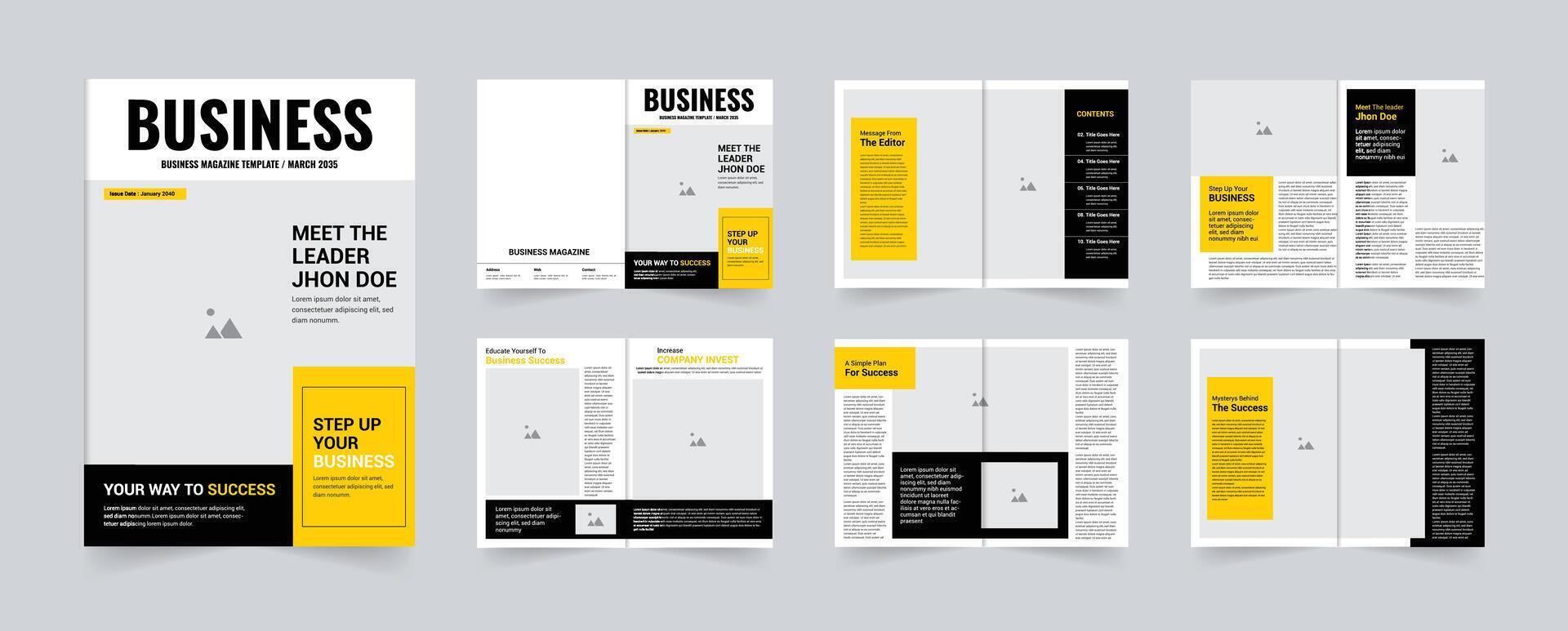 New Business Magazine Template design A4 size vector