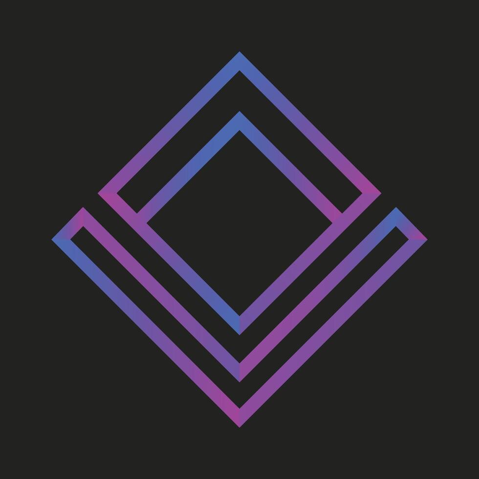 Vector abstract logo on a dark background