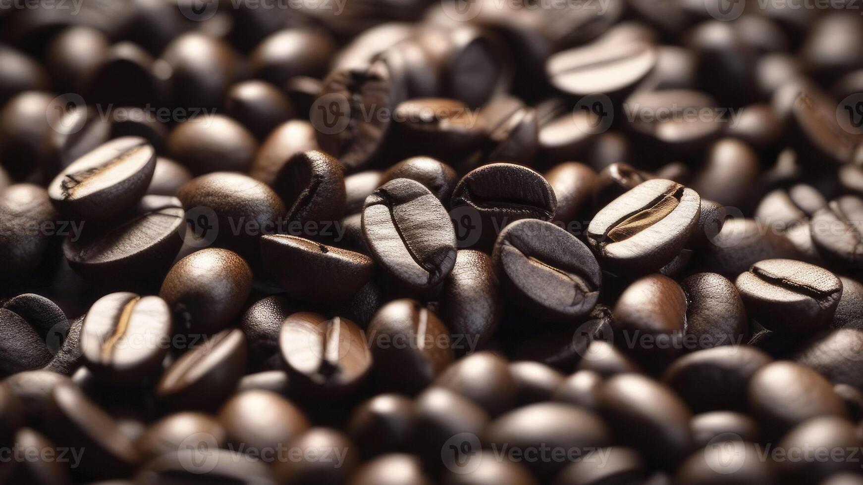 AI generated Coffee beans texture background. photo