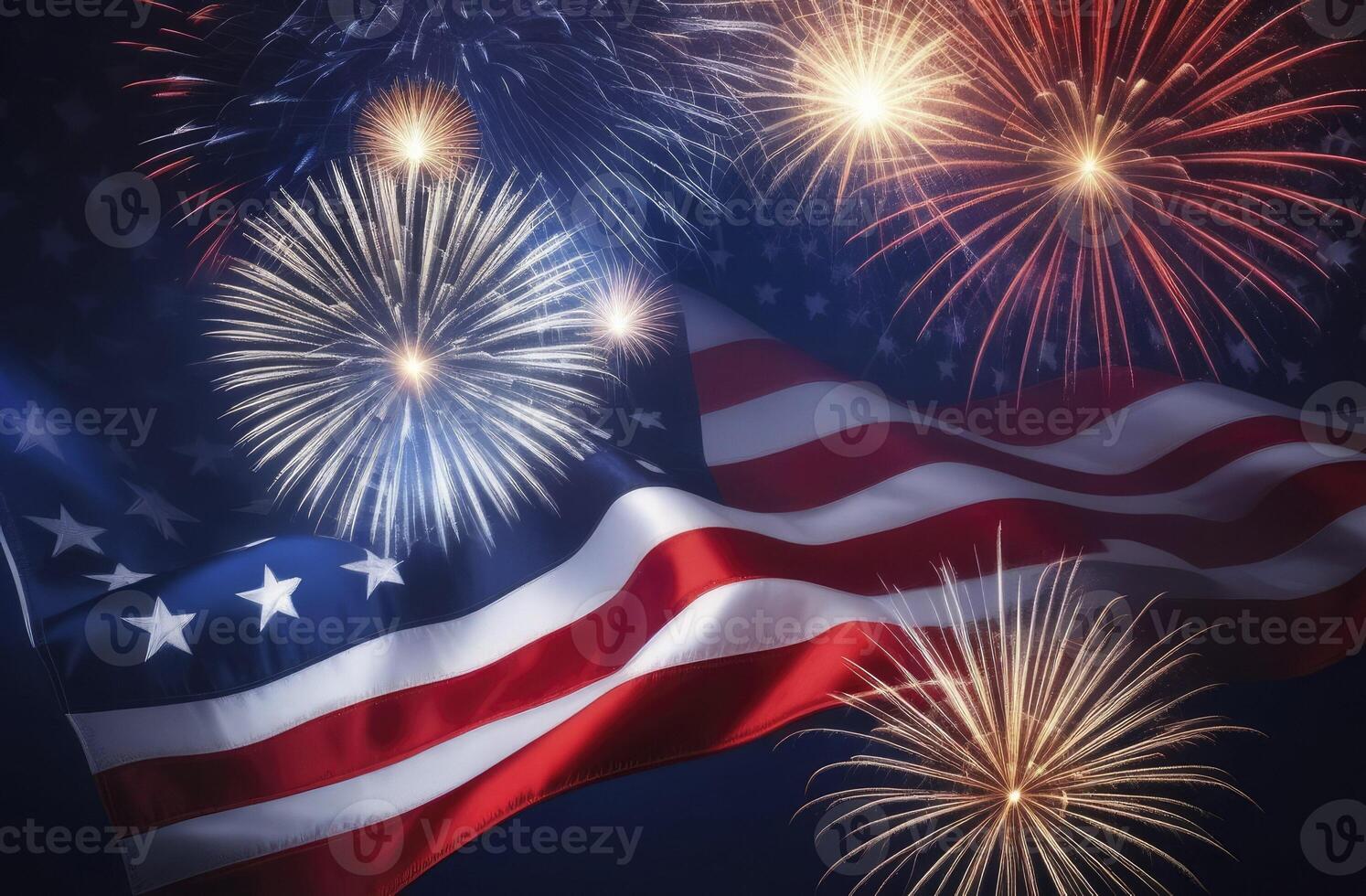 AI generated 4th of July American Independence Day. Happy Independence Day. Background photo
