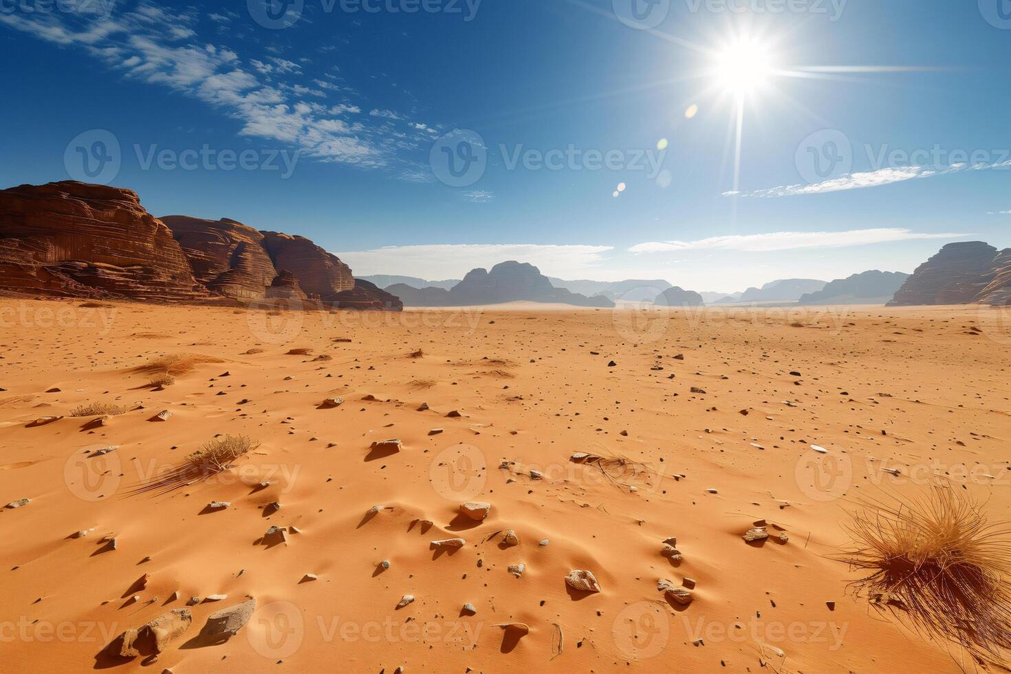 AI generated The Vast Expanse of a Desert Landscape photo