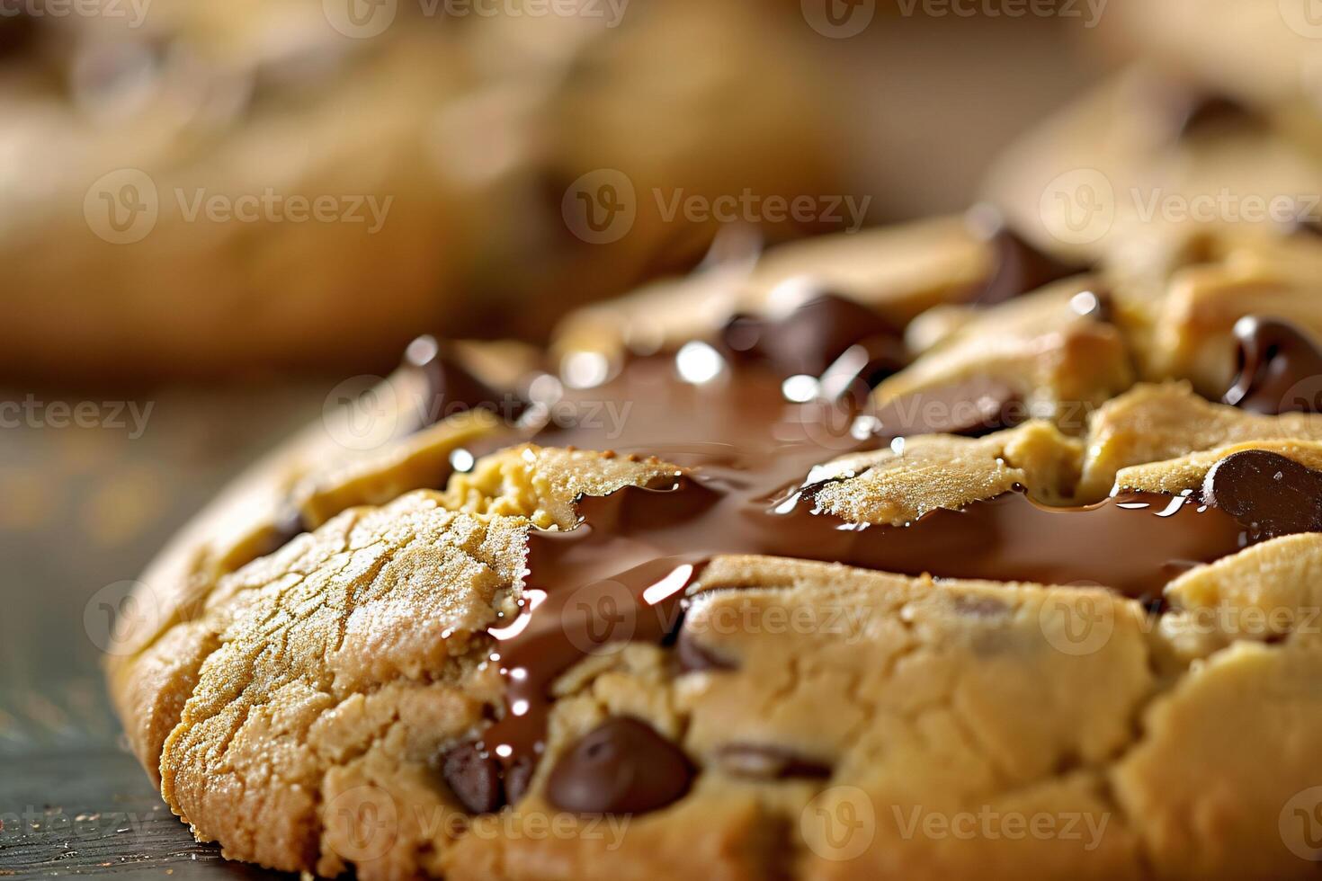 AI generated Freshly Baked Chocolate Chip Cookies The Tempting Homemade Treat photo