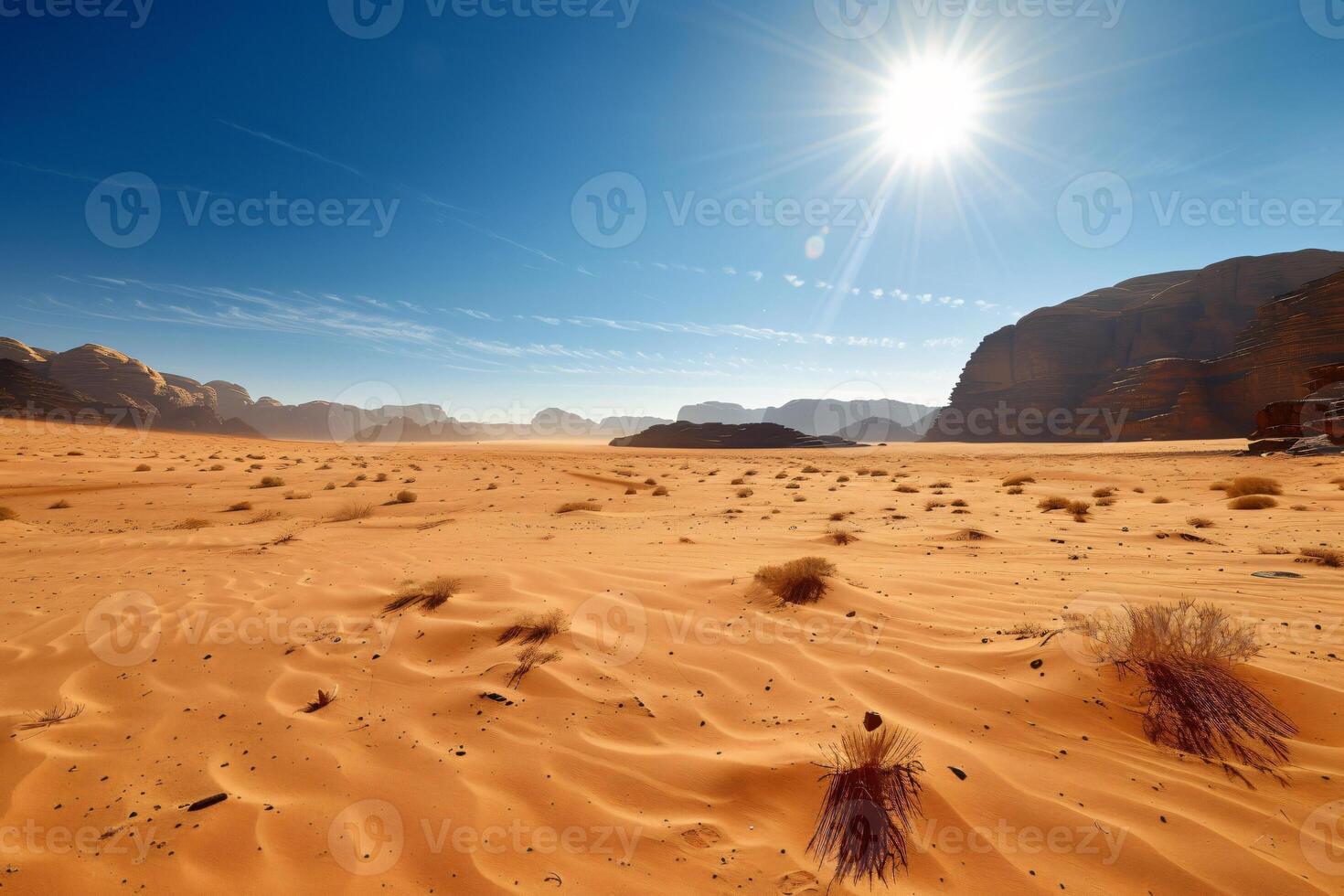 AI generated The Vast Expanse of a Desert Landscape photo