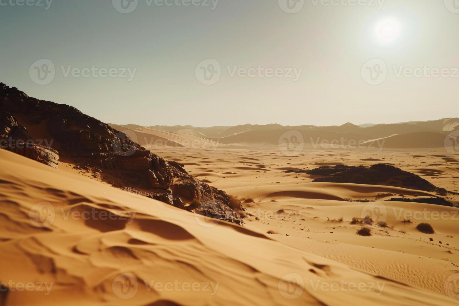 AI generated The Vast Expanse of a Desert Landscape photo