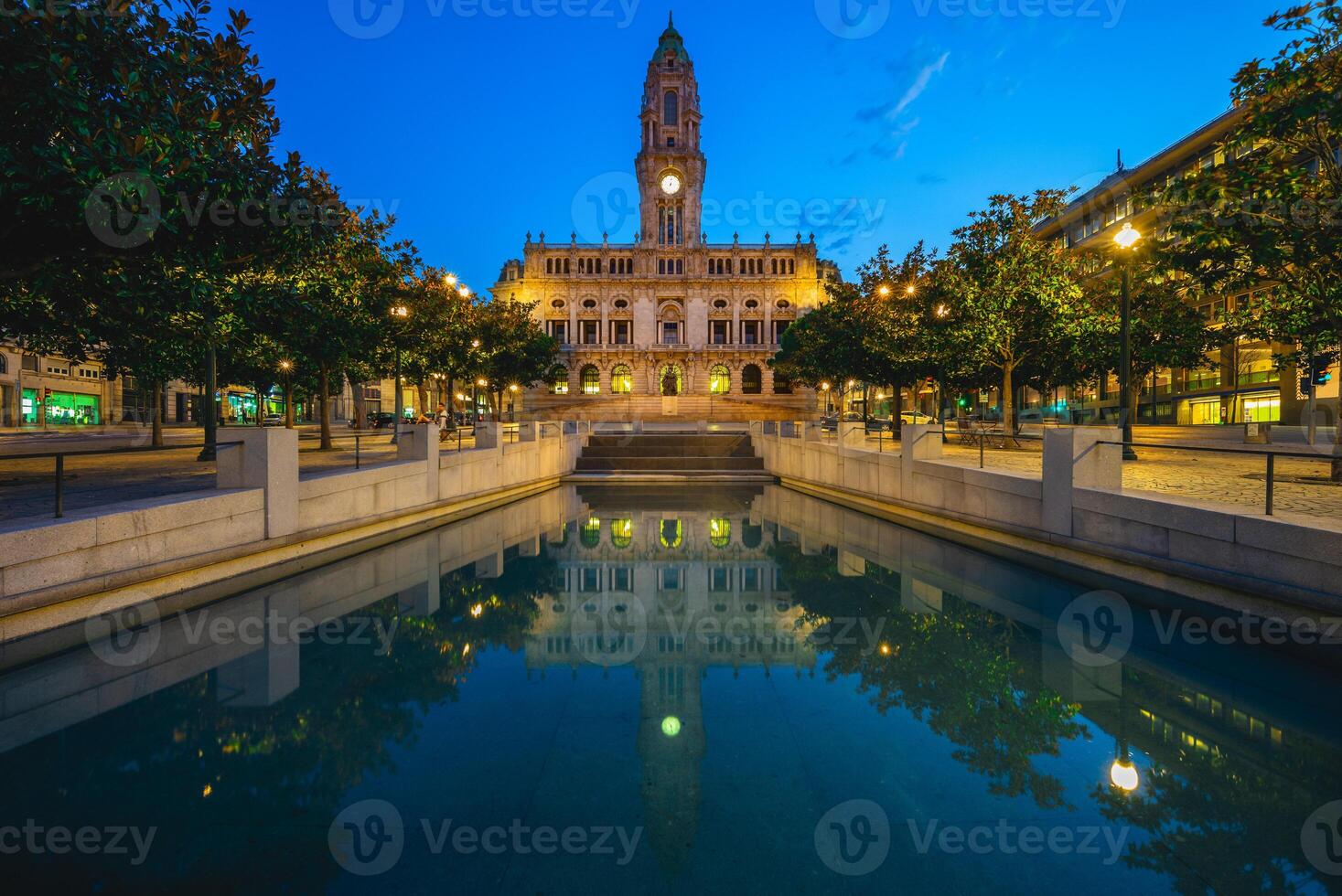 porto city hall, a neoclassic landmark located in porto, protugal photo