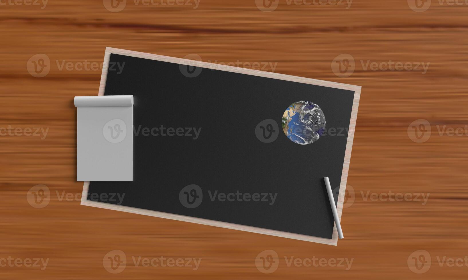 black board earth world global planet note paper cholk table desk wooden empty planner april 22 twenty two date day ecology planet protection globe earth day celebration recycle pollution modern reuse photo