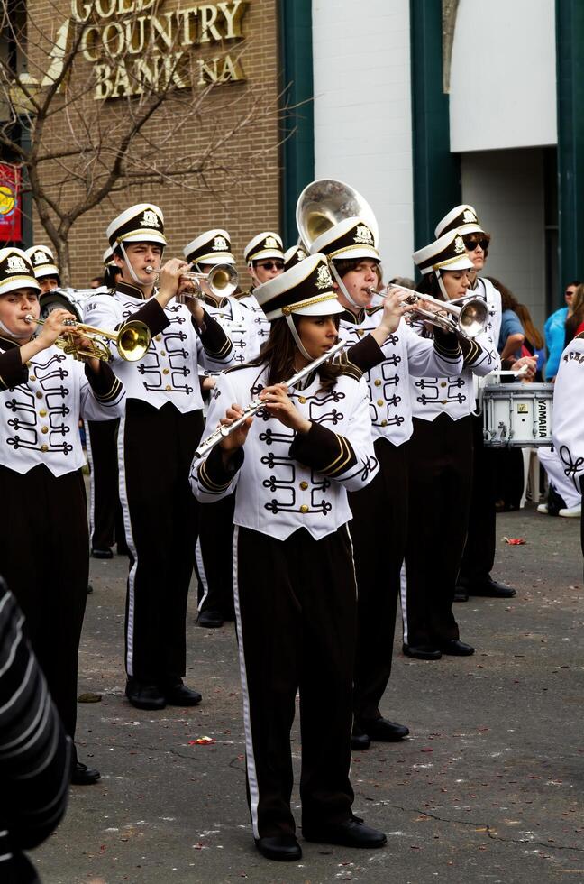 Marysville, CA, 2011 - Teen Boys And Girls In Marching Band Parade photo