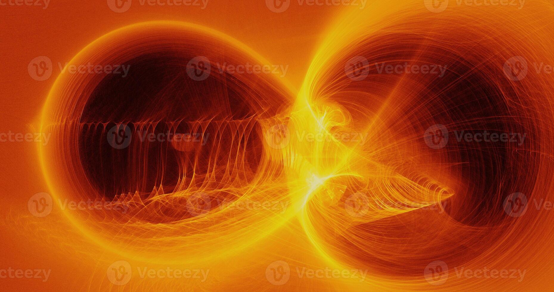 Yellow Red Orange Abstract Lines Curves Particles Background photo