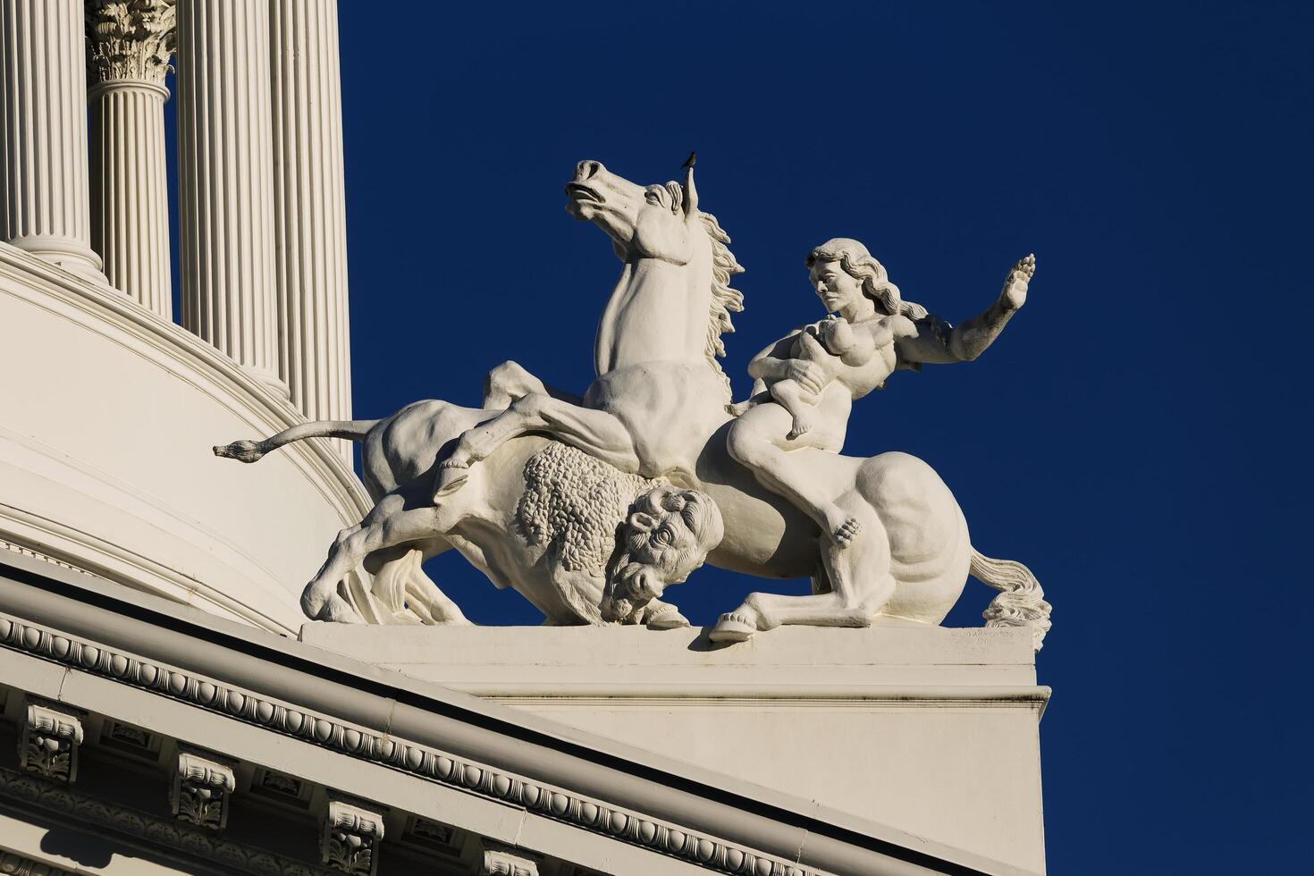 Sacramento, CA, 2015 - Statue And Column Detail California State Capitol Building photo