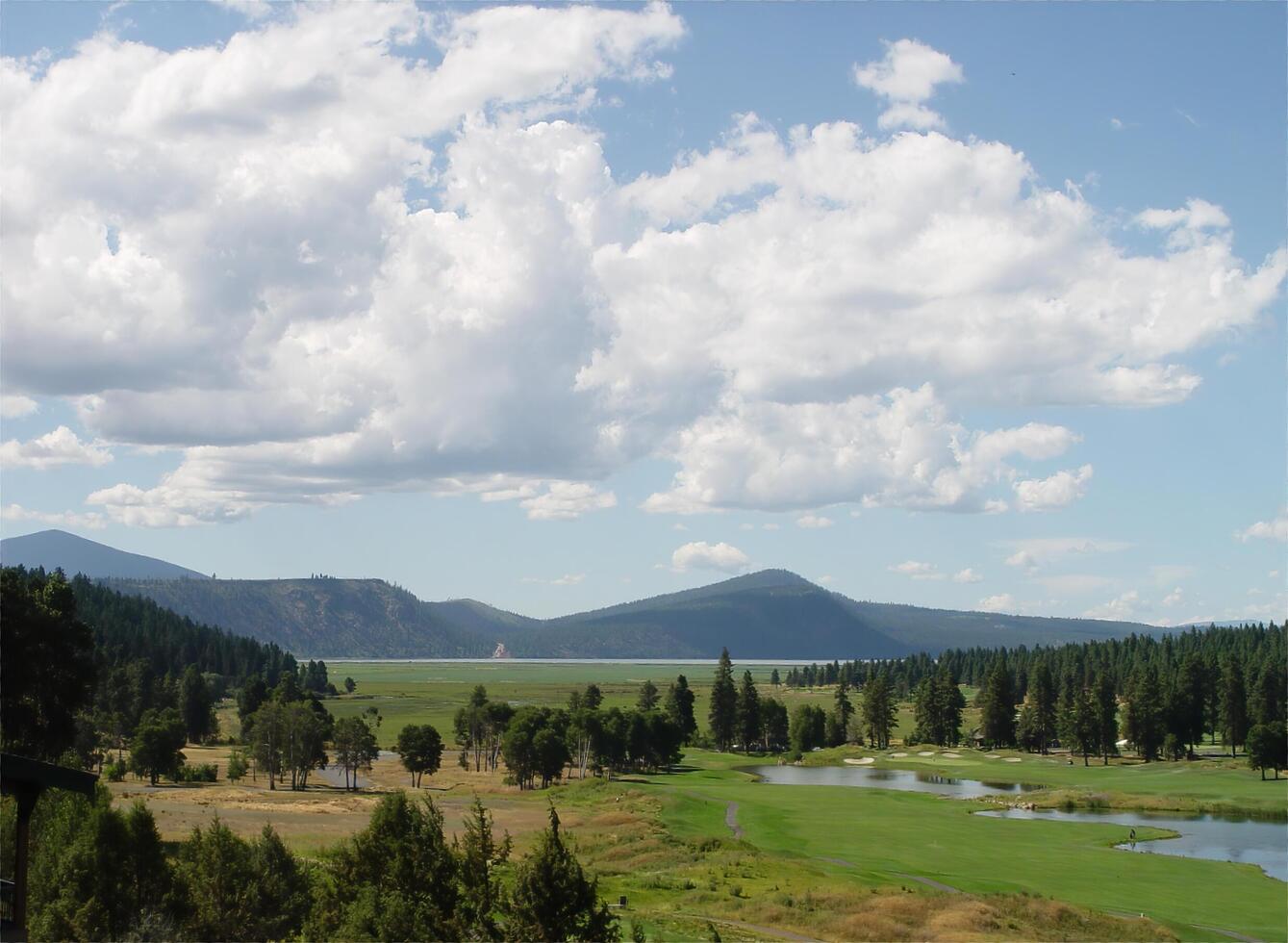 Klamath Falls, OR, 2005 - Landscape Oregon Golf Course With Clouds And Blue Sky photo