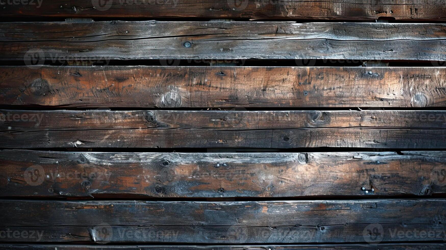 AI generated Rustic background made of old boards. Country template for copy space. Cracked wood. AI Generated photo