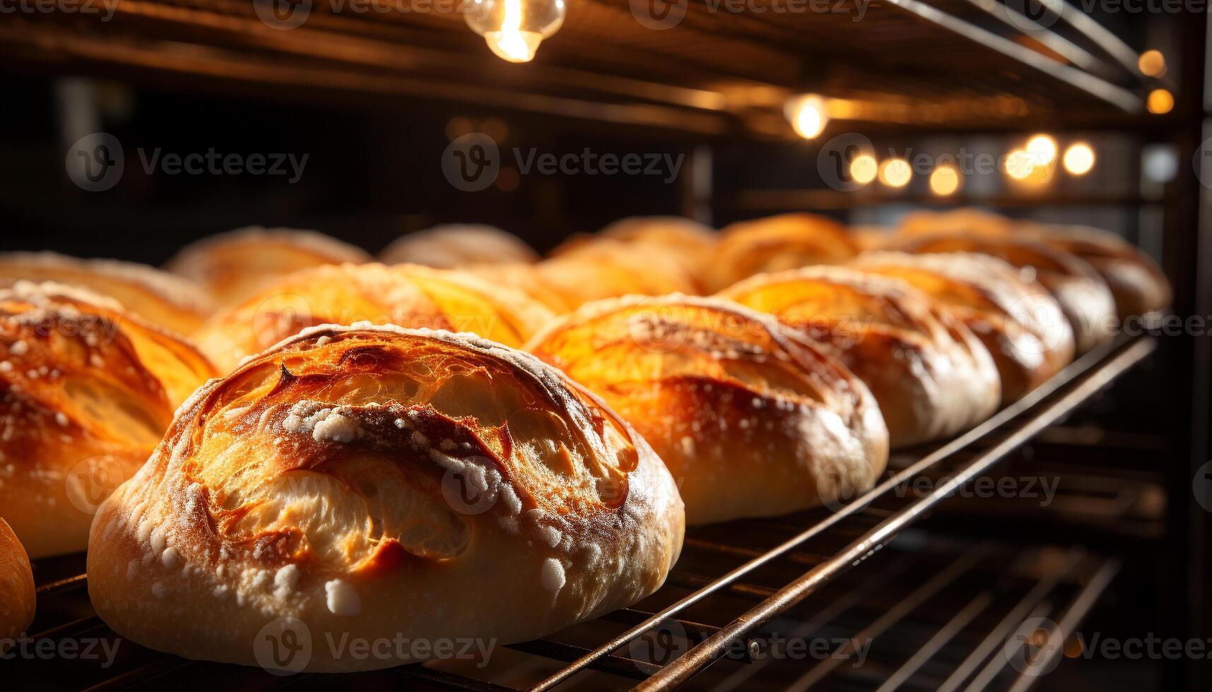 AI generated Freshly baked gourmet bread, a homemade meal of sweet refreshment generated by AI photo