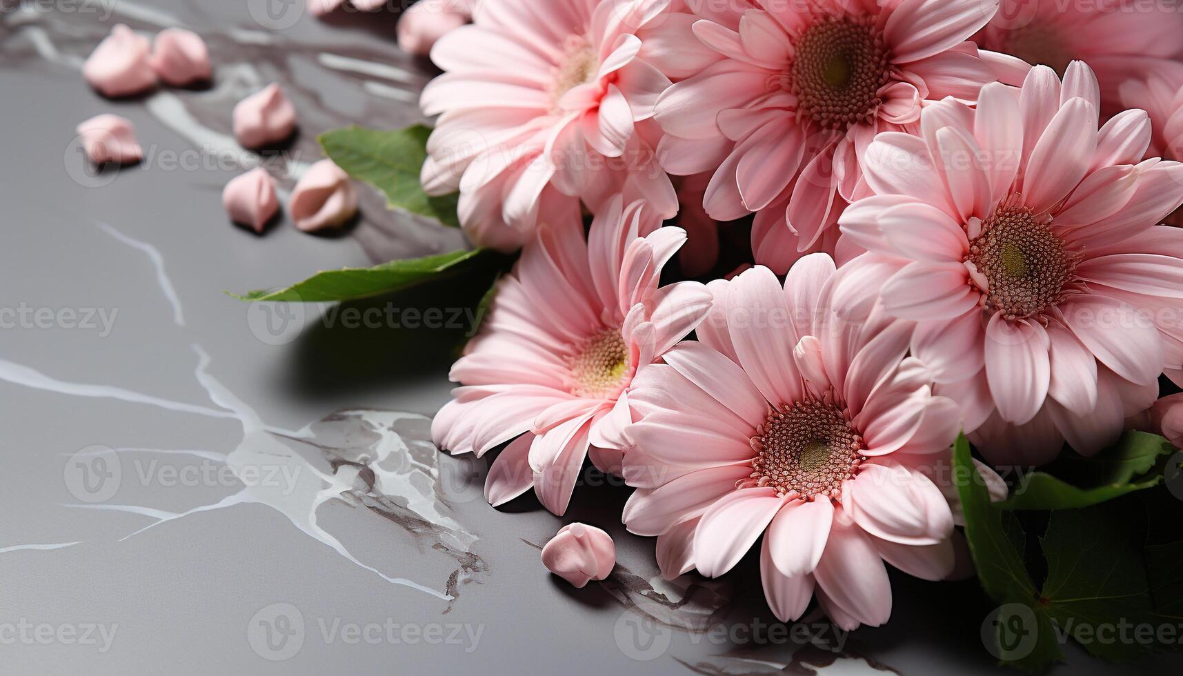AI generated Freshness of nature in a bouquet, vibrant colors of autumn generated by AI photo