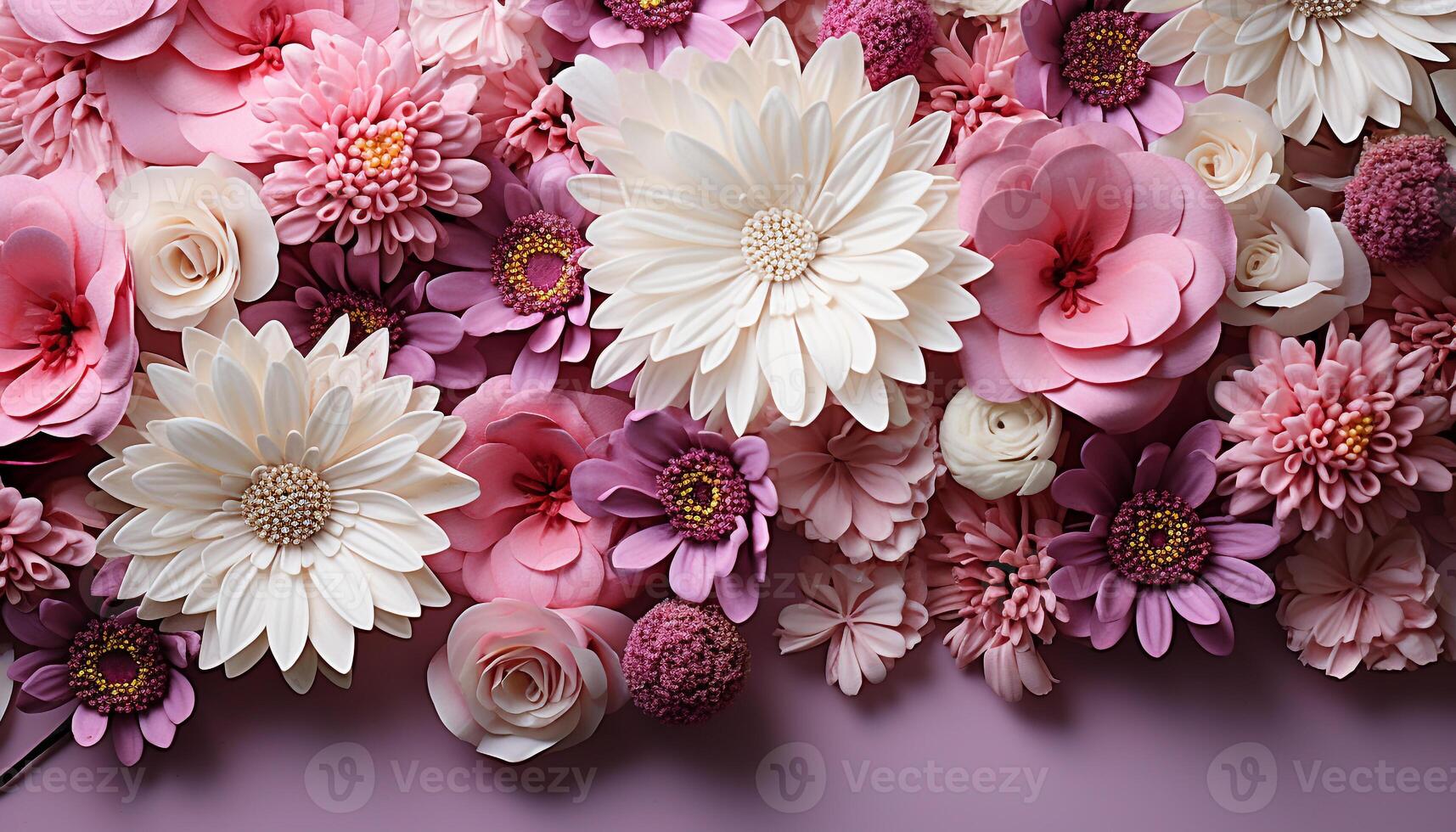 AI generated Freshness and beauty in nature, a bouquet of colorful flowers generated by AI photo